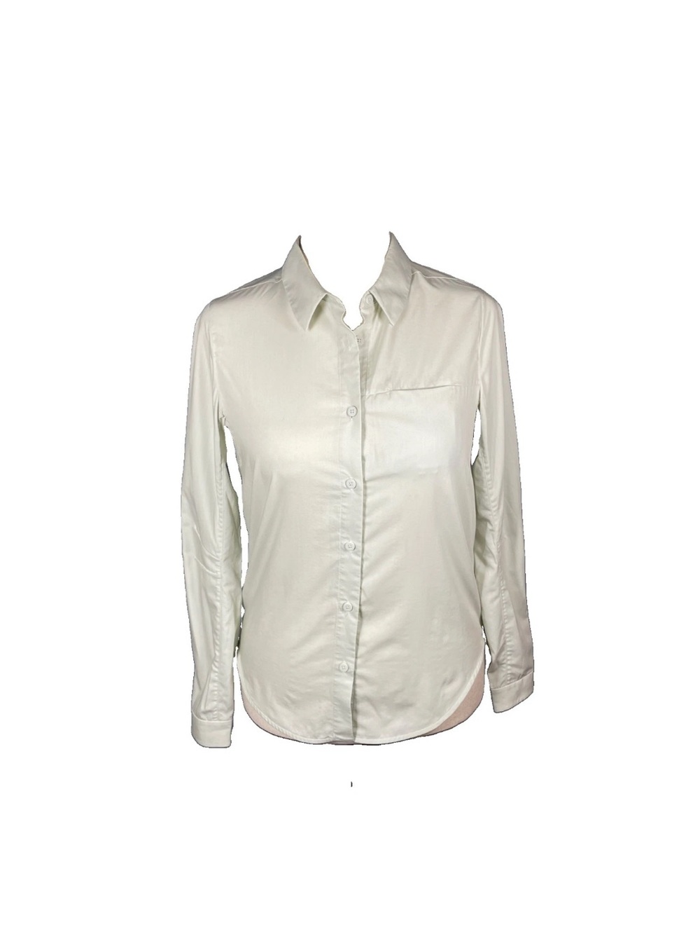 Lululemon Cotton-Blend Poplin Button-Down Shirt tan beige Size 4